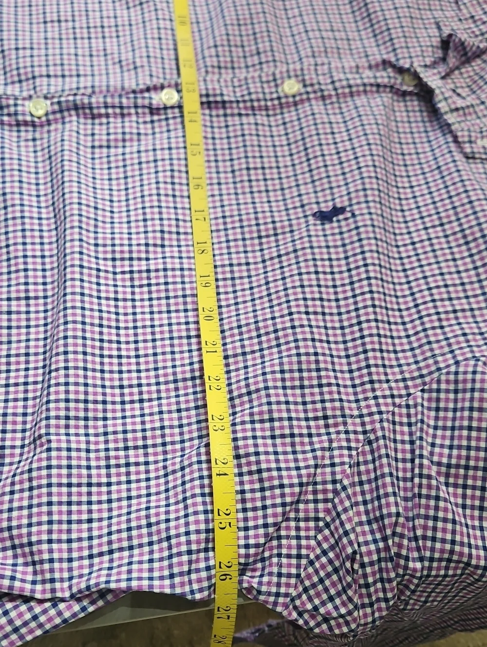 Polo Ralph Lauren Men's Long-Sleeve Check Button-Up Shirt - Lavender/Navy - XXL